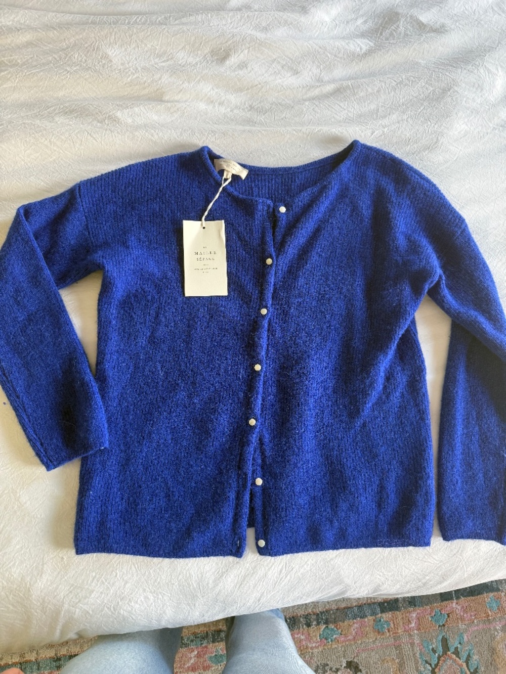 Sezane royal blue Gaspard cardigan - Size S (new with tags)